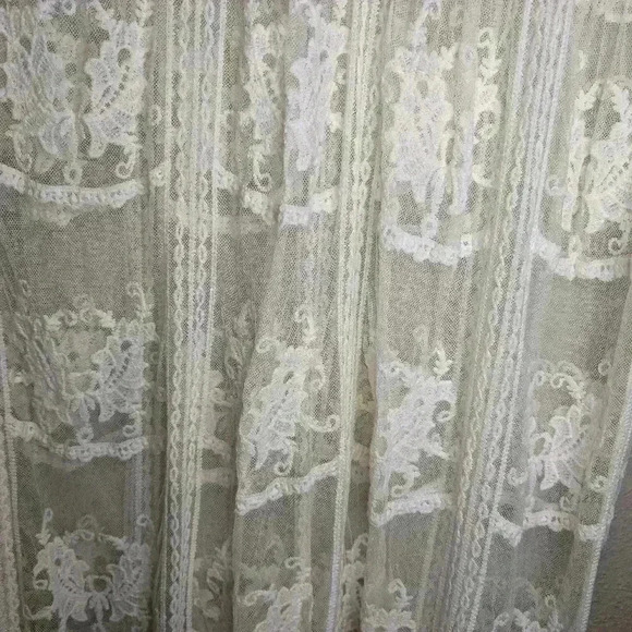 NWT My Style made in Italy white lace see-thru dress midi BOHO Beachy elegant - Picture 5 of 9